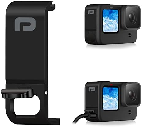 ParaPace Replacement Side Door for GoPro Hero 11/10/9 Black,Dustproof Pass Through Battery Cover Type-C USB Charging Port Repair Part Camera Accessories