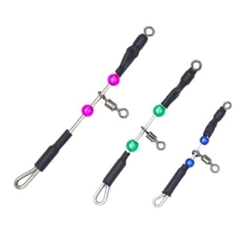 Confezione da 3Pz Kit 3 Micro Trave Surfcasting Short Arm Pesca Mare Beach Ledgering Attacco Lenza Piombo