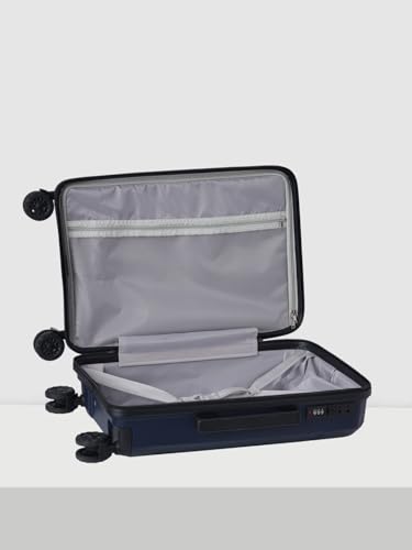 Image of Wildcraft Safara Mercury Hard Trolley Large Luggage | Durable Polycarbonate Shell | 360 Spinner Wheels | Telescopic Handle | Lightweight Check-in Travel Suitcase, Navy