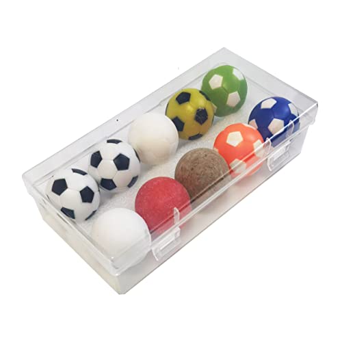 Joovon 1.42 Inch Foosball Balls 1.26 Inch Foosball Table Balls For Foosball Tabletop Game Foosball Ball Replacements Multicolor With The Plastic Box #TOP3