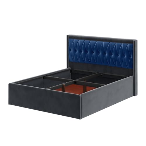 Image of Wakefit Asterion Queen Size Storage Upholstered Bed