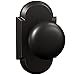 Bravura Hardware 906 Macon Knob Dummy Lockset with Modern Arched Trim Door Knob for Closet/Pantry, Oil Rubbed Bronze