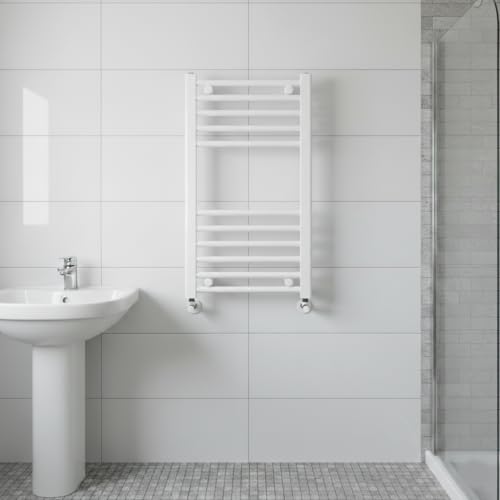 Sèche-serviettes droit blanc chauffage central pour des serviettes chaudes