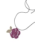  Colgante artesanal de Macramé Rosa Morada