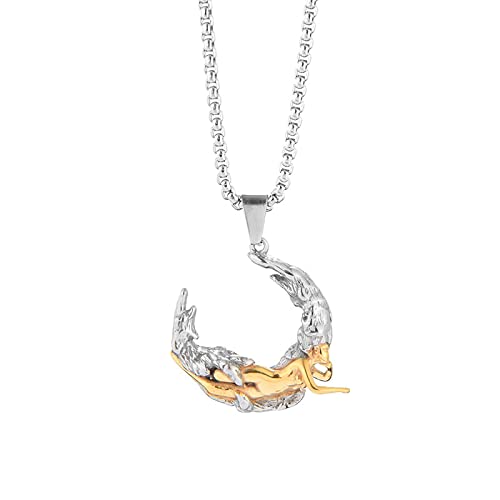 Bijoux déesse lune d'exception : collier pendentif raffiné pour homme et femme