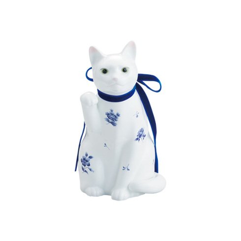 Amazon.co.jp: ノリタケ 置物 招き猫（中）（青小花）T54551