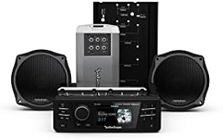 Rockford Fosgate HD9813SG-STAGE2 Digital Media Receiver, Two Speakers & Amplifier Kit for 1998-2013 Harley-Davidson Street Glide