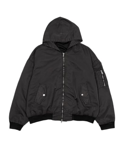 [ウィゴー] Figments フェード フーデッド ボンバー ジャケット レディース L ブラック