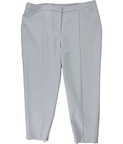 Alfani Womens Zippered Hem Casual Trouser Pants, Blue, 10 Regular