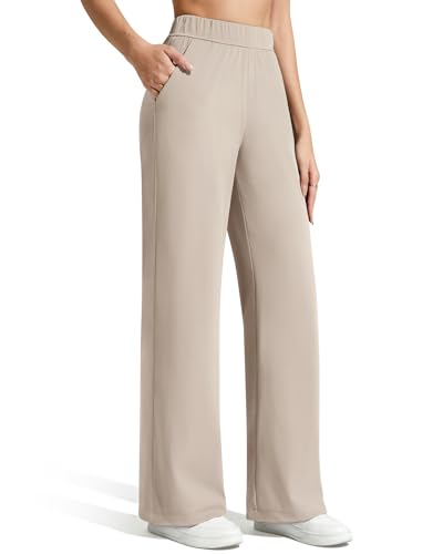 G4Free ShiftReady Women's Yoga Dress Pants with Pockets Wide Leg Work Pants Dressy Casual Trousers