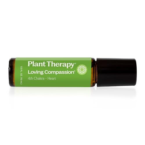 Plant Therapy Chakra 4 Loving Compassion (Heart Chakra) Essential Oil Blend Pre-Diluted Roll-On 10 mL (1/3 oz) 100% Pure, Therapeutic Grade