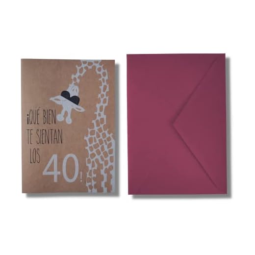 Forletter - Tarjeta de Felicitación, 15 x 21'5 cm, Cumpleaños, Felices 40
