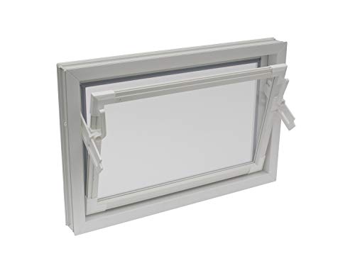 Preisvergleich Produktbild Kellerfenster weiss 50 x 30 cm Isolierverglasung 3.3