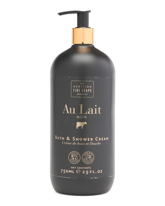NEW SCOTTISH FINE SOAPS 25oz Au Lait Noir Bath Shower Cream