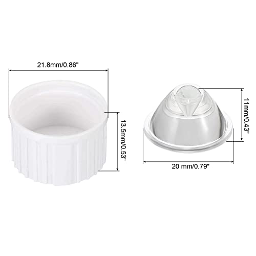 Image of PATIKIL 20mm LED Lens 5 Degree with Plastic Holder, 8 Set Acrylic Optical Lenses for 1W 3W High Power LED Light, White /Transparent