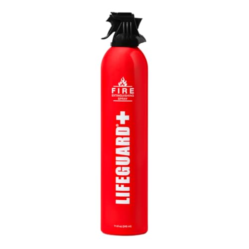LIFEGUARD Aerosol Fire Extinguisher Spray - Non-Toxic, Eco-Friendly Fire Suppressant for Home, Kitchen, Car & Office, Compact, Easy-to-Use Design with 10-Year Shelf Life (Pack of 1)