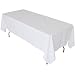 KAITATSU SEN Rectangular Polyester Fabric Tablecloth, White, 60x102-inch