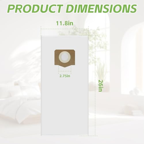 Image of AVG0905 Fleece Filter Bags Replacement for EGO Power+ 9 Gallon Cordless Wet /Dry Vacuum WDV0900 5 Pack