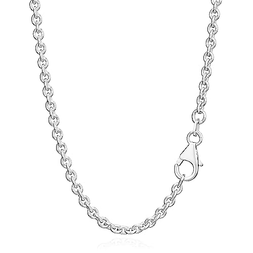 Collier ancre argent 925 chaîne solide qui ne casse pas largeur 2.8mm