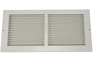 White Return Air Grille for Cold Air Adjustment (16 x 8 Inches)
