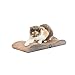 CanadianCat Company ® | Kratzkarton Comet L | 60 x 29 x 7 cm | Kratzmöbel, Kratzbrett | XL Qualitäts-Pappe +Katzenminze | dunkel grau Holzoptik