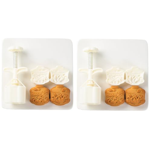 Chineses Mold with Stamp Festival Cake ABS Plastics Mold Hand Press Dessert Baking Moulds for Cooking Lover Home Baking Supplies