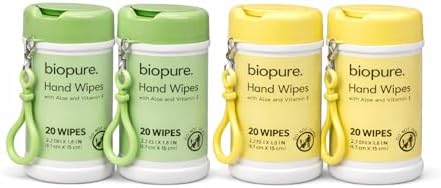 Amazon.com: Hand Wipes Travel Size with Aloe & Vitamin E, 20 Count Each ...