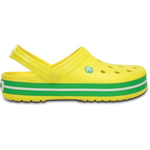 Image of Crocs Unisex Adult Crocband Clog 11016-7A8 Lemon /Grass Green M10W12