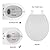 Toilet Seat, Round Toilet Seat with Quick-Release And Quick-Attach, Plastic Toilet Seat with Soft Close, Never Loosen, Easy Install and clean - White