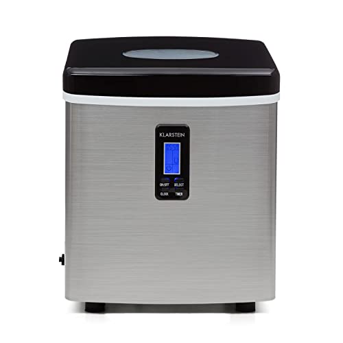 Klarstein Eiswürfelmaschine Klein, 3,3 Liter Eiswürfelbereiter, Eiswürfelmaschine für 15 kg Eiswürfel in 2 Größen, Schnelle Mini-Eiswürfelmaschine, Eiswürfelbereiter mit LED-Anzeige – Bild 4