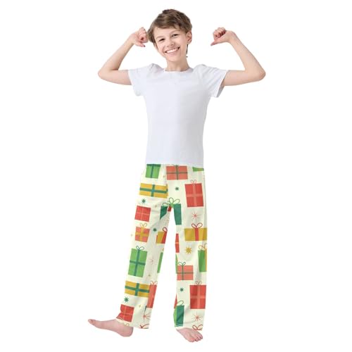 Boys' Pants Retro Long Bottoms Jogger Pants Elastic Waist Trousers with Pockets S-XL2