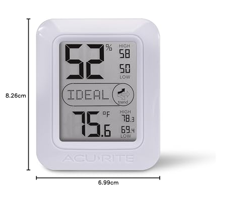 AcuRite Digital Hygrometer & Thermometer, White