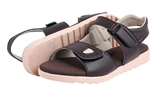 Image of HEALTH FIT Extra Soft Ortho Care Diabetic & Orthopedic Sandal /Doctor Sandal Footwear with Arch Support Women Brown