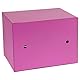 HMF 49216-15 Safe Tresor klein mit Schlüssel, Möbeltresor | 23 x 17 x 17 cm | Pink