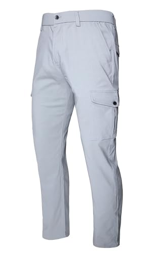 Pantalon chino à carreaux homme gris clair HENGAO pour le bureau et les sorties