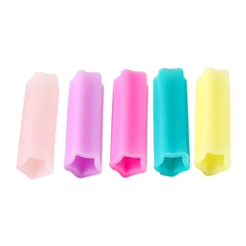 FRCOLOR 5個 マニ ツール 剪定ツール キューティクルカバー マニ キューティクル カバー キューティクルトリマーカバー キューティクルトリマーシリコンスリーブ シリカゲル