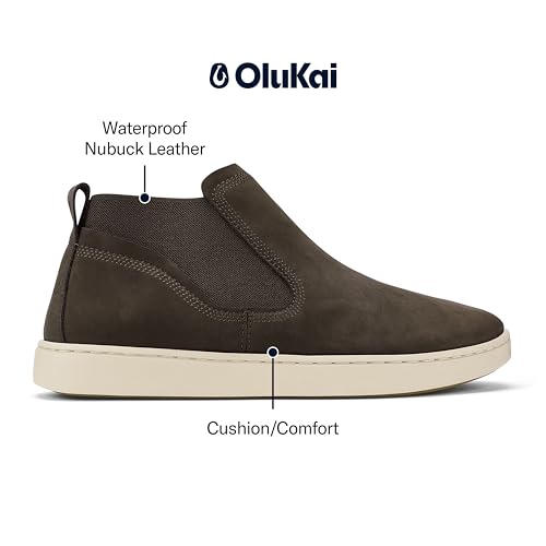 OLUKAI Pehuea Mid Women's Slip On Boot, Casual Everyday Shoes with Easy On & Off Design, Waterproof Leather, Comfort Fit & Wet Grip Rubber Soles4