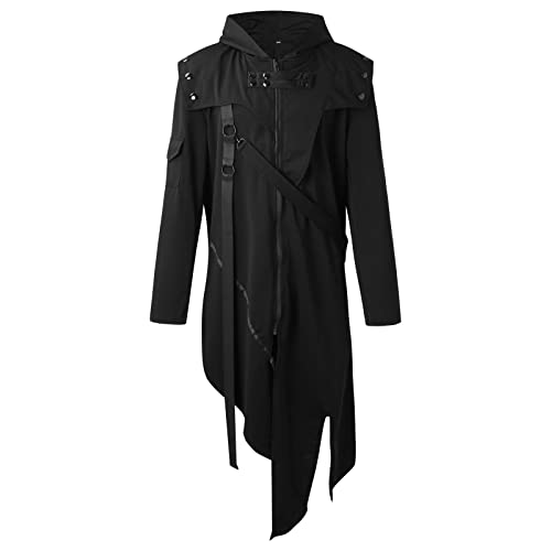 Manteau épais homme noir XXL chaud pour automne et hiver