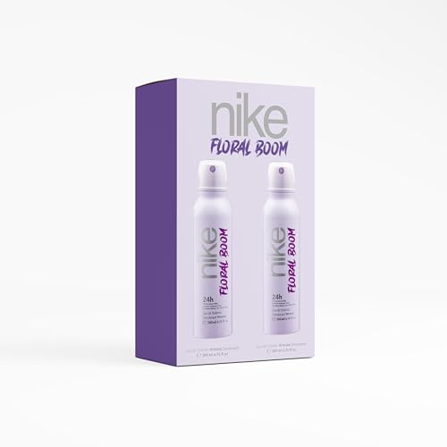 Image of Nike Reloaded Combo Packs - Deodorant Spray for Men & Women | 24-Hour Freshness | Set of 2 (200ml Each) (Floral Bloom (Women) + Floral Bloom (Women))