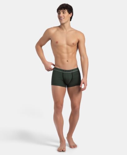Image of Jockey 8015 Men Super Combed Cotton Solid Trunk (Pack of 2)