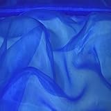 Fabrics-City ROYALBLAU ORGANZA STOFF BRAUTMODE HOCHZEITSMODE GÜNSTIG STOFFE, 4195