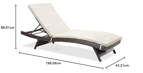 Image of UF Sun Lounger | Set of 2 (Black) | Adjustable Outdoor Chaise Recliners with Matching Patio Coffee Table |Perfect for Terrace Garden Poolside Relaxation| Strong Weather-Resistant