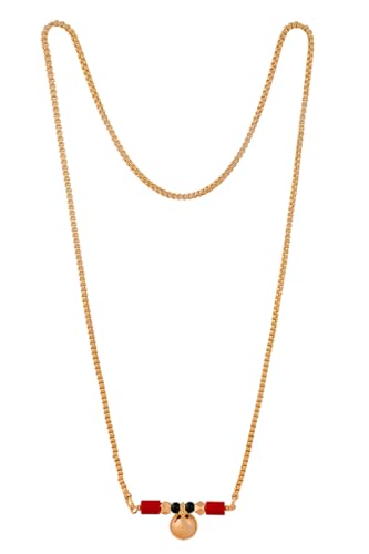 Image of Radha's Creations Golden Brass Mangalsutra Length 30.00 inches for Women