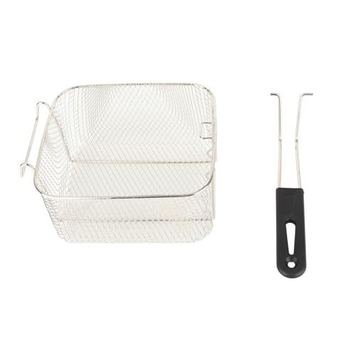 Cestello per Frittura con Manico Lungo Cestello per Friggitrice Elettrica in Rete per Uso Commerciale
