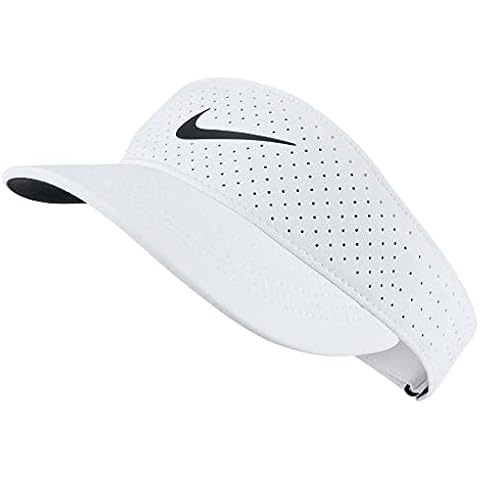 Nike Damen Advantage Visor Damen Kappe, Weiß / Schwarz, Einheitsgröße EU Cover