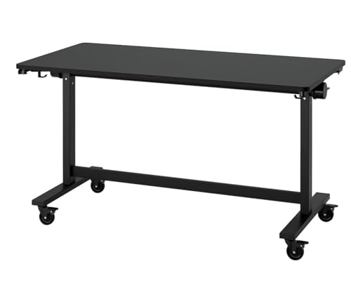 MARIAS KOMMERCE MITTZON Foldable Table with castors, Black, ...