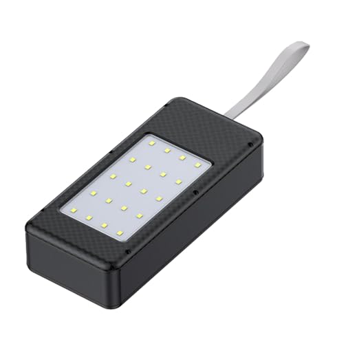 21Cell 18650 - Funda con adaptador de carga portátil para banco de energía, salida USB C, luz LED integrada, diseño de portabilidad sin soldadura
