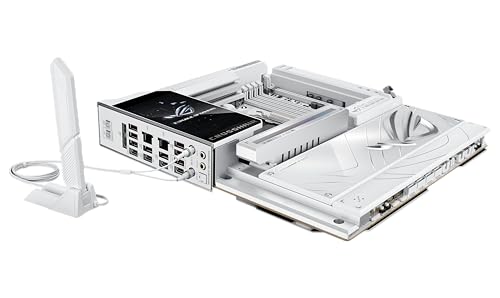 ROG Crosshair X870E GLACIAL, Scheda Madre AMD E-ATX, 24+2+2 Fasi di Alimentazione, Slot DDR5, Ethernet Dual Realtek 10G, PCIe 5.0, PCIe 4., USB4, USB-C,  AI Advisor, Schermo a Colori, Bianca - Scheda madre - Immagine 5