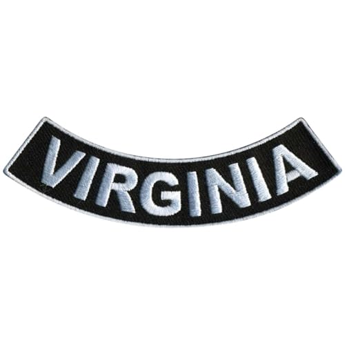 Hot Leathers Virginia 4” X 1” Bottom Rocker Patch PPM5092-4 Width x 1 Height Inches