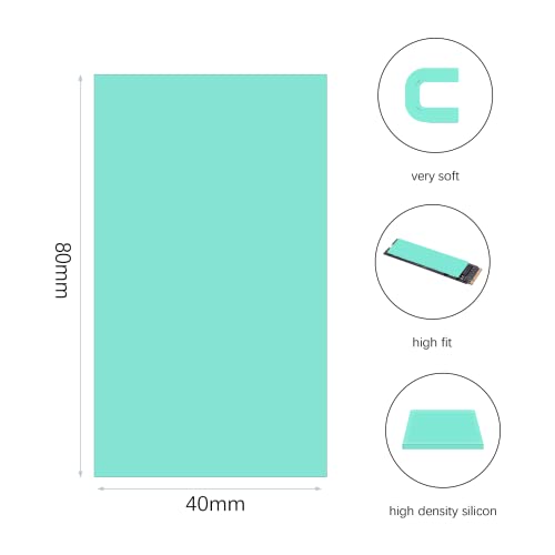 Image of Thermal Pad 12.8 W /mK, Thermalright BSFF Silicone Thermal Pads 80x40x1mm, High Temperature Resistance and Non Conductive for Laptop Heatsink /GPU /CPU /LED Cooler (1MM)